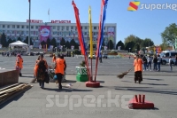 Ош шаарынын күнү белгиленгенден кийин борбордук аянттан 40 куб таштанды чыгарылды