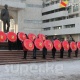 "Ала-Тоо" аянтында Чыңгыз Айтматовдун чыгармаларынан үзүндү, ага арналган эскерүү ырлары окулду (фото)