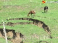Сузакта түшкөн жер көчкү дарыяны тосо баштады, айылды суу каптоо коркунучу бар