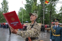 Бишкекте №97632-аскер бөлүгүндө жаш жоокерлер ант беришти
