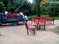 Бишкекте Горький гүл бакчасы оңдолуп, 24 отургуч орнотулууда