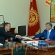 Президент Алмазбек Атамбаев Улуттук банктын төрагасы Толкунбек Абдыгуловду кабыл алды