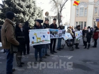 Бишкекте жашоочулар митингге чыккандан кийин эс алуучу жайда көп кабаттуу үйдүн курулушу токтотулду