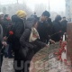 Бишкекте студенттер жазуучу Чыңгыз Айматовдун эстелигине гүл коюшту