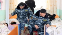 "Шумкар" атайын багыттагы полкунун кызматкерлери балдар үйүнөн кабар алышты