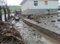Өзгөндө жааган жамгырдан улам каналга суу батпай, турак үйлөрдү каптады