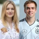 Дүйнө чемпиондугунун кубогун оюн талаасына футболчу Филипп Лам жана модель Наталья Водянова алып чыгат