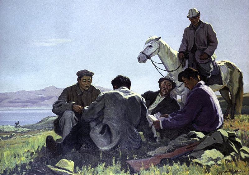 Гапар Айтиев. &quotЧабандар&quot. Май боёк. 1960-1961.