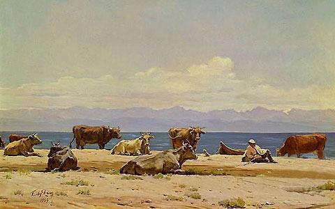 Гапар Айтиев. "Чак түш". Май боёк. 1955