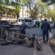 Эртең менен кырсыкка кабылган мотороллердин айдоочусу 27 метрге чейин сүйрөлүп, аны өлүмдөн каскасы сактап калды