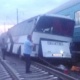 Алматы шаарында поезд менен автобус сүзүшүп, 2 адам каза болду