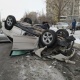 Бишкектин Жукеев-Пудовкин көчөсүндө үрөй учурган жол кырсыгы катталды. Жабыркагандар жок (фото)