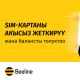 Beeline сим-картаны бекер жеткирип, балансты толуктап берет