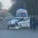 Бишкекте патрулдук унаа менен кичи автобус сүзүшүп, айдоочулар жаракат алышты