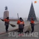 "Таң атпай тазалап жүрүшөт". "Ала-Тоо" аянты Жаңы жылдык майрамдан кийин (фоторепортаж)
