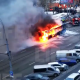 Москвада жүрүп бара жаткан автобус өрттөнүп кетти