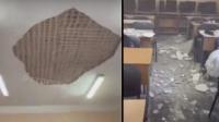 Украинада сабак учурунда класстык бөлмөнүн шыбы урап түштү