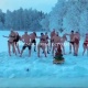 Жаңы жылдык кызыктар. Аяз ата менен Аяз кыздар жарым жылаңач бийлешти