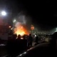 "Манас" аэропортуна кеткен жолдо түн ичинде жеңил унаа күйүп кетти
