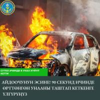 Унаадан өрт чыкканда эмне кылуу керек? ӨКМ бир нече эрежелерди сунуштайт