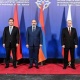 Садыр Жапаров Жамааттык коопсуздук кеңешинин сессиясына катышуучу делегация башчыларын тосуп алуу аземине катышты