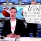 "Биринчи каналдын" түз эфиринде плакат көтөрүп чыккан журналистке кылмыш иши козголду
