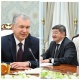 Акылбек Жапаров Өзбекстандын президенти Шавкат Мирзийоев менен жолугушту (фото)
